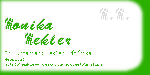 monika mekler business card